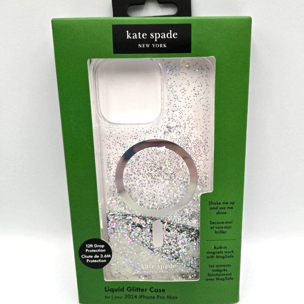 kate spade Case for Apple iPhone 16 Pro Max, Liquid Glitter Waterfall